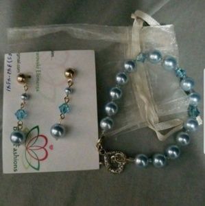 Earrings and bracelet